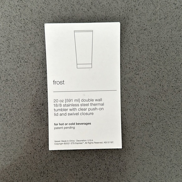 Two new 20 oz [591 ml] double wall 18/8 stainless steel thermal tumbler - Picture 2 of 3